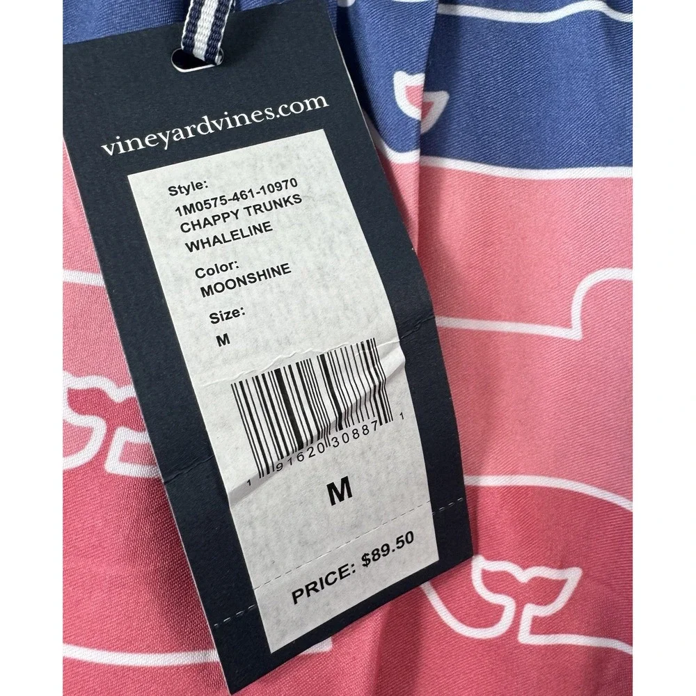 Vineyard Vines Chappy Lined Trunks Whaleline Mens Swimtrunks Size M NWT